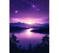 Dipingere con i Numeri Cielo Stellato Dipingere con i Numeri Adult Sogno, Kit di Pittura Fai-da-Te Paint by Numbers Hobby Creativi Adulti con Pigmento Acrilico per Decora la casa 20x30cm, Model 970