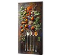 Dipingere con i Numeri Cucina Condimento, XXL Dipingere con i Numeri Adulti, kit di Pittura Acrilica Fai-da-Te Bambini, Principianti Semplice Dipinto Tela, Decorazioni Casa Artigianato 80x160cm w-151