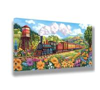 Dipingere con i Numeri Estate Dipingere con i Numeri Bambini e Principianti Giardino Paint by Numbers Kits, Pennelli Pigmenti Acrilici, Decorazioni Casa, Regalo Donna, 80 x 160 cm(Senza Cornice)886-W