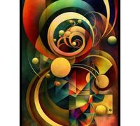 Dipingere con i numeri, fai da te, dipinta a olio, 3 pennelli e tela prestampata, pittura a olio, decorazione per la casa, 40 x 50 cm, arte geometrica astratta, senza cornice