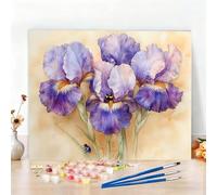 Dipingere con i Numeri Farfalla Amore Fiore Paint by Numbers Passatempo per Adulti Paesaggio Dipingere con i Numeri Kit Completo con Pennelli e Colori Acrilici, Decorazione Casa,Rregali 70x50cm W6-134