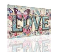 Dipingere con i Numeri Farfalla Dipingere con i Numeri Adulti Come, Hobby Creativi Adulti Principianti Painting by Numbers Tela Kit Craftoria per Autunnali Decorazioni Parete Regalo 50x60cm 2y-396