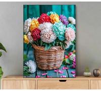 Dipingere con i Numeri Fiore, Pianta Dipingere con i Numeri Adulti con Cornice, Kit Pittura Adulti Acrilica Fai da Te Creativo Paint by Numbers per Decorazioni Casa Regalo Donna 50x70cm LiE-1630