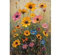 Dipingere Con I Numeri Flower, Pianta Dipingere Con I Numeri Adulti, Fai Da Te Disegni da Colorare per Adulti Con Pennelli e Vernice Acrilica, Paint by Numbers Kits, Decor Casa Regalo, 30x40cm W-2456