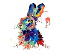 Dipingere con i Numeri Kit per Adulti Bambini Principianti，DIY Digitale Pittura ad Olio Kit per Coniglio Animale Lepre colorato con Tela e Pigmento Acrilico,Senza Telaio 30x40cm