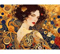 Dipingere con i Numeri Klimt Dipingere con i Numeri Bambini Principiant, Paint by Numbers Passatempo per Adulti Hobby Creativi Kit Completo, Decora la Casa Regalo 80x60cm (Senza Telaio) s-8679
