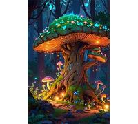 Dipingere con i Numeri,Lucciola dell'albero giungla DIY Paint By Numbers per Adulti Principianti,Kit di Pittura Acrilica,60x75cm con Pennello Olio La Pittura di Numeri Kit Decor Parete con cornice