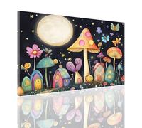 Dipingere con i Numeri Luna Dipingere con i Numeri Adulti Fungo, Hobby Creativi Adulti Principianti Painting by Numbers Tela Kit Craftoria per Autunnali Decorazioni Parete Regalo 70x100cm 2y-800