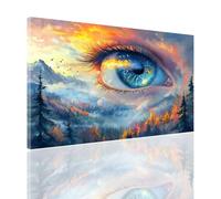 Dipingere con i Numeri Paesaggio Dipingere con i Numeri Adulti Occhio, Hobby Creativi Adulti Principianti Painting by Numbers Tela Kit Craftoria per Autunnali Decorazioni Parete Regalo 50x60cm 2y-422
