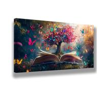 Dipingere con i Numeri Paesaggio Dipingere con i Numeri Bambini e Principianti Albero Paint by Numbers Kits, Pennelli Pigmenti Acrilici, Decorazioni Casa, Regalo Donna, 70 x 140 cm(Senza Cornice)860-W