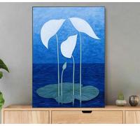 Dipingere con i Numeri Paesaggio, Pianta Dipingere con i Numeri Adulti con Cornice, Kit Pittura Adulti Acrilica Fai da Te Creativo Paint by Numbers per Decorazioni Casa Regalo Donna 40x50cm LiY-2925