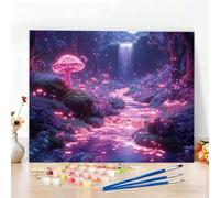 Dipingere con i Numeri Paese Delle Meraviglie Paint by Numbers Passatempo per Adulti Fantasia Dipingere con i Numeri Kit Completo con Pennelli e Colori Acrilici,Decorazione Casa,Regali 90x120cm W6-625