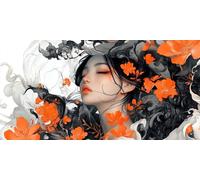Dipingere con i Numeri, Painting by Numbers Kits, Olio Dipinta a Mano Fai-da-Te su Tela Dambini Adulti Regalo Natale Compleanno Decorazione della casa Paint by Numbers Donna 60X120CM (Senza Telaio)