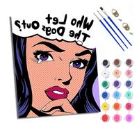 Dipingere con i numeri, per adulti e principianti, tela stile pop donna, scelta per compleanno, anniversario o qualsiasi festival, kit di pittura acrilica fai da te per la decorazione della stanza