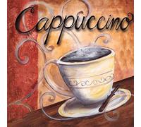 Dipingere con i numeri, per adulti, fai da te dipinta a mano, con kit di pittura per adulti, artigianato per la casa, 40 x 40 cm, la tentazione del cappuccino, con cornice