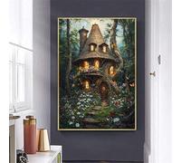 Dipingere con i Numeri per Adulti, Kit di Pittura a Olio Principianti DIY Paint by Numbers per Decorazione Della Casa Regalo, Passatempo Arte Moderna, Senza Cornice, 30x40 cm (Cottage Vista) Q-232