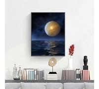 Dipingere con i numeri, per adulti, kit per pittura a olio fai da te 50x70cm Sfera Oceano Pittura con numeri, Adulti con 3 pennelli e vernice acrilica, Decora la casa Regalo PjY6280 J-O