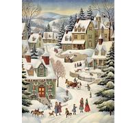 Dipingere con i Numeri per Adulti Natale Paint by Numbers Kit Paesaggio Fai da te Hobby Creativi Adulti,Dipingere Numerati con Pennelli e Acrilico,Decor della Parete di Casa Regalo 20x30cm E1-597