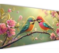 Dipingere con i Numeri per Adulti Pappagallo Paint by Numbers Kit Fiore Fai da te Hobby Creativi Adulti,Dipingere Numerati con Pennelli e Acrilico,Decor della Parete di Casa Regalo 100x200cm LE-631