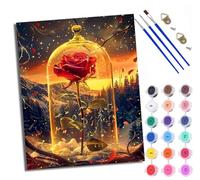 Dipingere con i numeri per adulti Pequeño Mago de Halloween Pittura con i numeri per adulti Kit di tela fai da te Kit di artigianato per rilassarsi e de-stress regalo decorazione della casa con