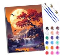 Dipingere con i numeri per adulti Pequeño pingüino Bajo la Lluvia Pittura con i numeri per adulti Kit fai da te su tela Kit di artigianato per rilassarsi e de-stress regalo decorazione della casa con
