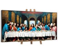 Dipingere con i Numeri per Adulti Principianti, ultima cena Paint by Numbers Kit Fai da te Olio La pittura di Numeri Kit Decora la casa Regalocon Vernici e pennelli (50x100 cmSenza Cornice) L-789