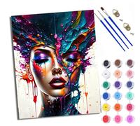 Dipingere con i numeri per adulti Ritratti schizzi di colore Dipingere con i numeri per adulti Kit fai da te su tela Kit di artigianato per rilassarsi e de-stress regalo decorazione della casa con