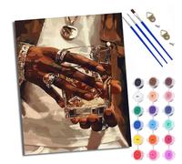 Dipingere con i numeri per adulti uomo che tiene un bicchiere di vino pittura con i numeri per adulti Kit fai da te tela Artigianato Kit per rilassarsi e de-stress regalo decorazione della casa con