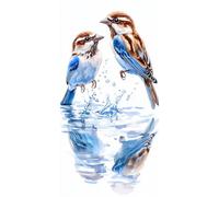 Dipingere Con i Numeri Uccelli Quadri Da Dipingere Numerati Animale DIY Hobby Creativi Adulti Painting by Numbers DIY Canvas Dipinto Arte Con Accessori, Regali Donne 60x120cm Senza Cornice 6-627EL7