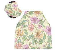 Dipingere Fiori Di Pesco Passeggino Tettoia Copri Seggiolino Copertura Infermieristica Auto per Bambini per L'Allattamento Al Seno Morbido Traspirante Elastica Tettuccio