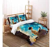 Dipingere il cielo con le stelle Set Di Biancheria Da Letto Copripiumino 2 Pezzi Comfort Fibra Ultra-fine Per Bambini, Con Cerniera E Federa King（220x240cm）