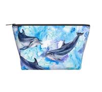 Dipingere il delfino, Borsa da toilette Borsa per trucco Borsa per cosmetici Borsa da toilette da viaggio portatile