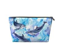 Dipingere il delfino, Borsa per il trucco Borsa per cosmetici Borsa da toilette da viaggio portatile Borsa da toilette