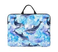 Dipingere il delfino, Custodia per laptop da 14 pollici, borsa per notebook, custodia per laptop, valigetta con maniglia