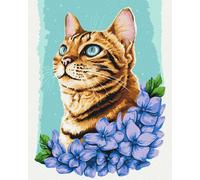 Dipingere secondo i numeri gatto azzurro