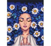 Dipingere secondo i numeri - margherite nei capelli 40x50