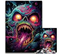 Dipingere un demone malvagio colorato 1000 pezzi puzzle difficili per adulti gioco interattivo per famiglie regalo artigianale con opere d'arte colorate 1000 pezzi (38x26 cm)
