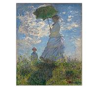 Dipingi coi numeri per adulti Monet donna con un ombrellone Madame Monet e suo figlio di Claude Monet kit di pittura per adulti tela regali arti artigianato per la decorazione della casa