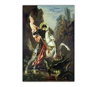Dipingi coi numeri per adulti San Giorgio e il drago di Gustave Moreau - Kit di pittura con i numeri su tela