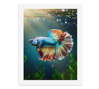 Dipingi coi numeri, un colorato pesce Betta che nuota con grazia Kit per pittura digitale per adulti Crea la tua scena magica forniture artistiche senza cornice 40 x 50 cm
