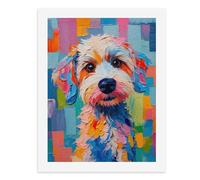 Dipingi coi numeri, un dipinto colorato di un cane-3 Kit per pittura digitale per adulti Crea la tua scena magica forniture artistiche senza cornice 40 x 50 cm