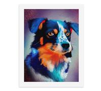 Dipingi coi numeri, un dipinto colorato di un cane-6 Kit per pittura digitale per adulti Crea la tua scena magica forniture artistiche senza cornice 40 x 50 cm
