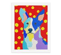 Dipingi coi numeri, un dipinto colorato di un cane-9 Kit per pittura digitale per adulti Crea la tua scena magica forniture artistiche senza cornice 40 x 50 cm