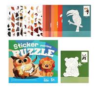 Dipingi con Adesivi Libro Giocattolo Interattivo Educativo Creativo per | Libro Puzzle con Stickers Animali Per Ragazzi Bambine Viaggi Feste Scuola