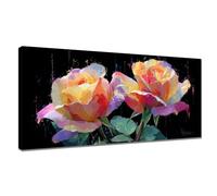 Dipingi con i Numeri Adulti Fiore, Dipingi con i Numeri Colorato Paint by Numbers, DIY Hobby Creativi Adulti Kit con Pennelli e Pittura Acrilica per Decora Casa, Regalo Donna/Uomo (35x70cm) Y3-1007