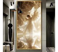 Dipingi con i Numeri Adulti Grandi Dimensioni 50x150cm，Angelo Bellezza Dipingere con i Numeri Hobby Creativi Adulti，Fai da Te Acrilici Paint by Numbers，Decor da Parete di Casa Regali（Senza Cornice）J17