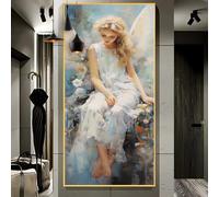 Dipingi con i Numeri Adulti Grandi Dimensioni 50x150cm，Angelo Bellezza Dipingere con i Numeri Hobby Creativi Adulti，Fai da Te Acrilici Paint by Numbers，Decor da Parete di Casa Regali（Senza Cornice）J8