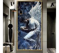 Dipingi con i Numeri Adulti Grandi Dimensioni 50x150cm，Angelo Uomo Dipingere con i Numeri Hobby Creativi Adulti，Fai da Te Acrilici Paint by Numbers，Decor da Parete di Casa Regali（Senza Cornice）J22