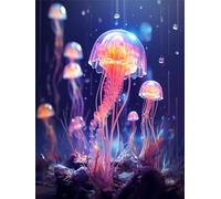 Dipingi con i Numeri Adulti Medusa Sogno DIY Colorato Dipingere con i Numeri Hobby Creativi Adulti, Principianti, Acrilici Paint by Numbers, Decora La Casa Regalo, 50x70CM (Senza Cornice) 498ly