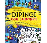 Dipingi con i numeri. Con 3 pennelli. Con tela disegnata e numerata. Con 20 vasetti di vernice acrilica